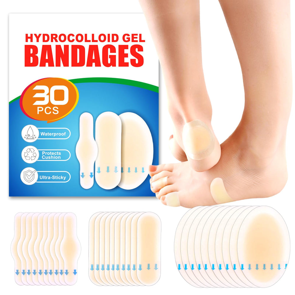JXXAMZ33 hydrocolloid blister bandages packaging shown for easy on-the-go protection