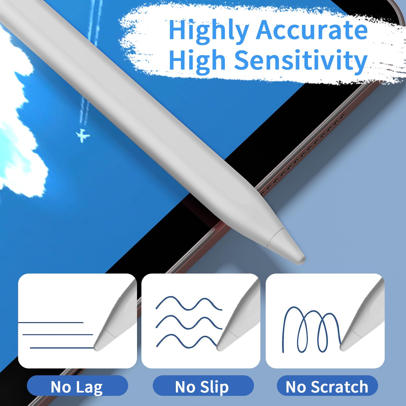 JXYHMY Stylus pen fast-charges for long sessions and minimal downtime.