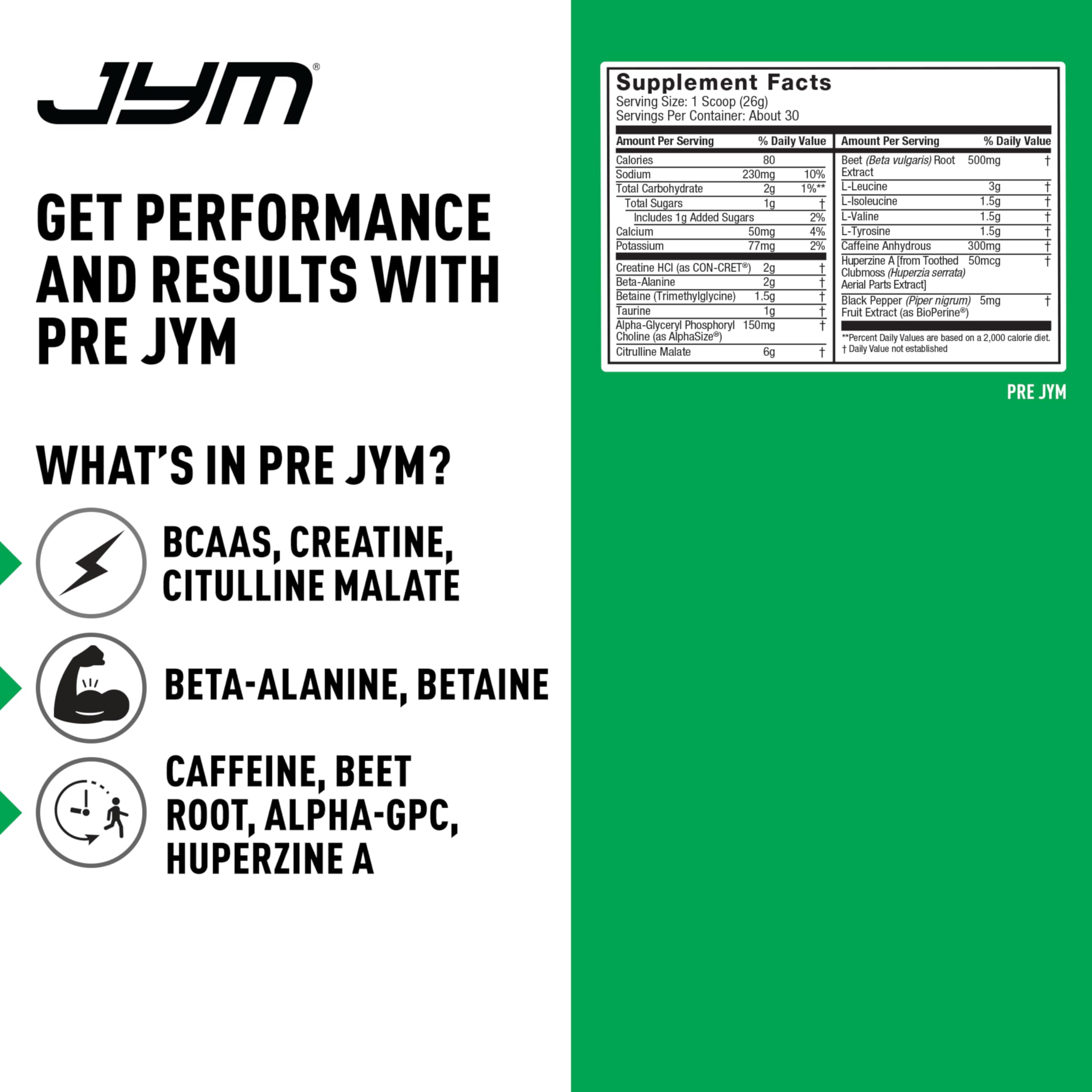 JYM Pre JYM Pineapple Strawberry label closeup reveals quality formulation details