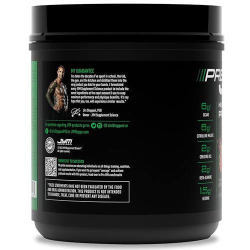 Scoop of JYM Pre JYM Pink Lemonade confirming serving size for performance fueling.