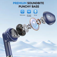 JYUESJKJ earbuds graphene diaphragm deliver rich, balanced sound for daily listening.