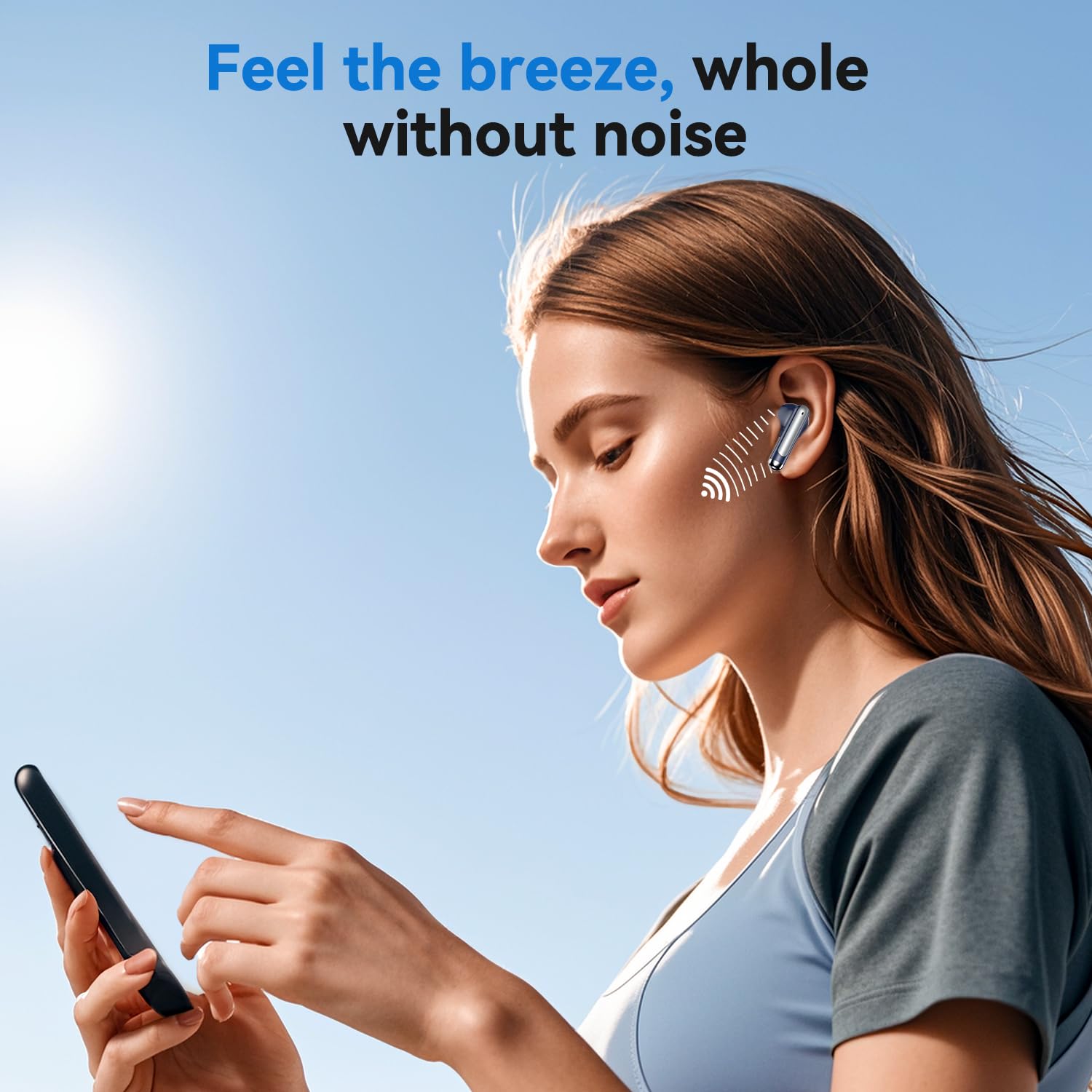 JYUESJKJ earbuds one-step pairing simplifies setup with devices.