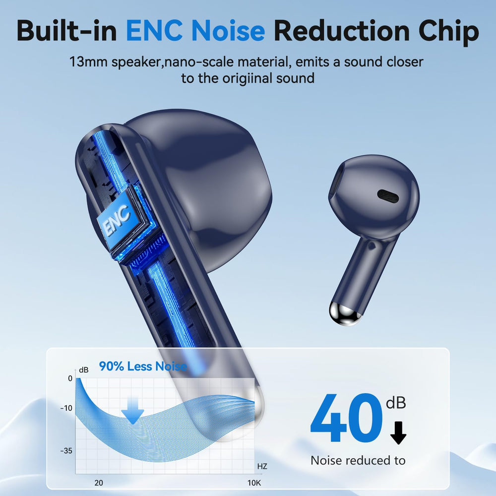 JYUESJKJ earbuds touch controls enable hands-free operation on the go.