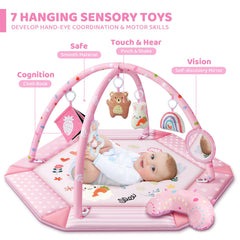 Jyusmile baby gym hanging toys engaging senses with color and sound