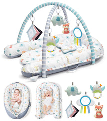 Jyusmile baby play mat 7in1 setup for engaging, safe floor time play.