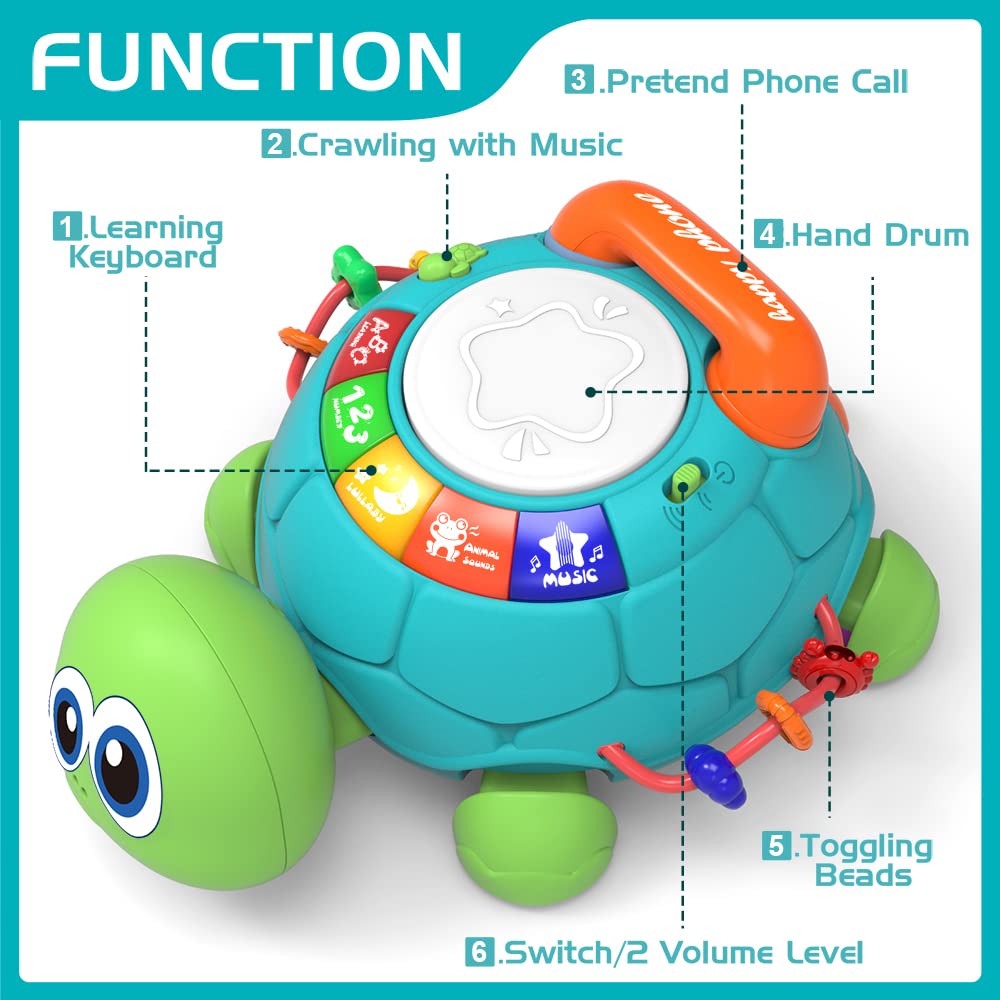 Jyusmile baby toy buttons activate music and learning sounds for hands-on play