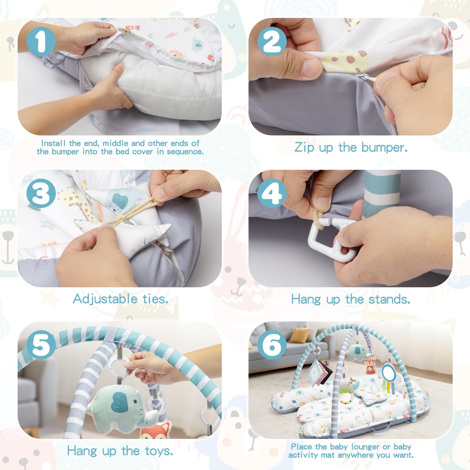 Jyusmile gift-ready baby gym ideal for newborns through toddlers.