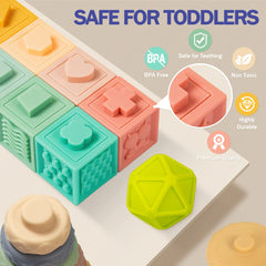 Jyusmile stackable rings for soft stacking and color recognition