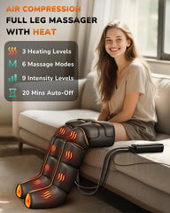 Knee heat zone activation on JZBRAIN leg massager for targeted warmth