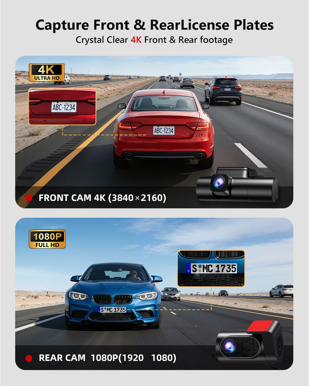 Jzones Starvis 2 night vision enhances clarity of plates in low light.
