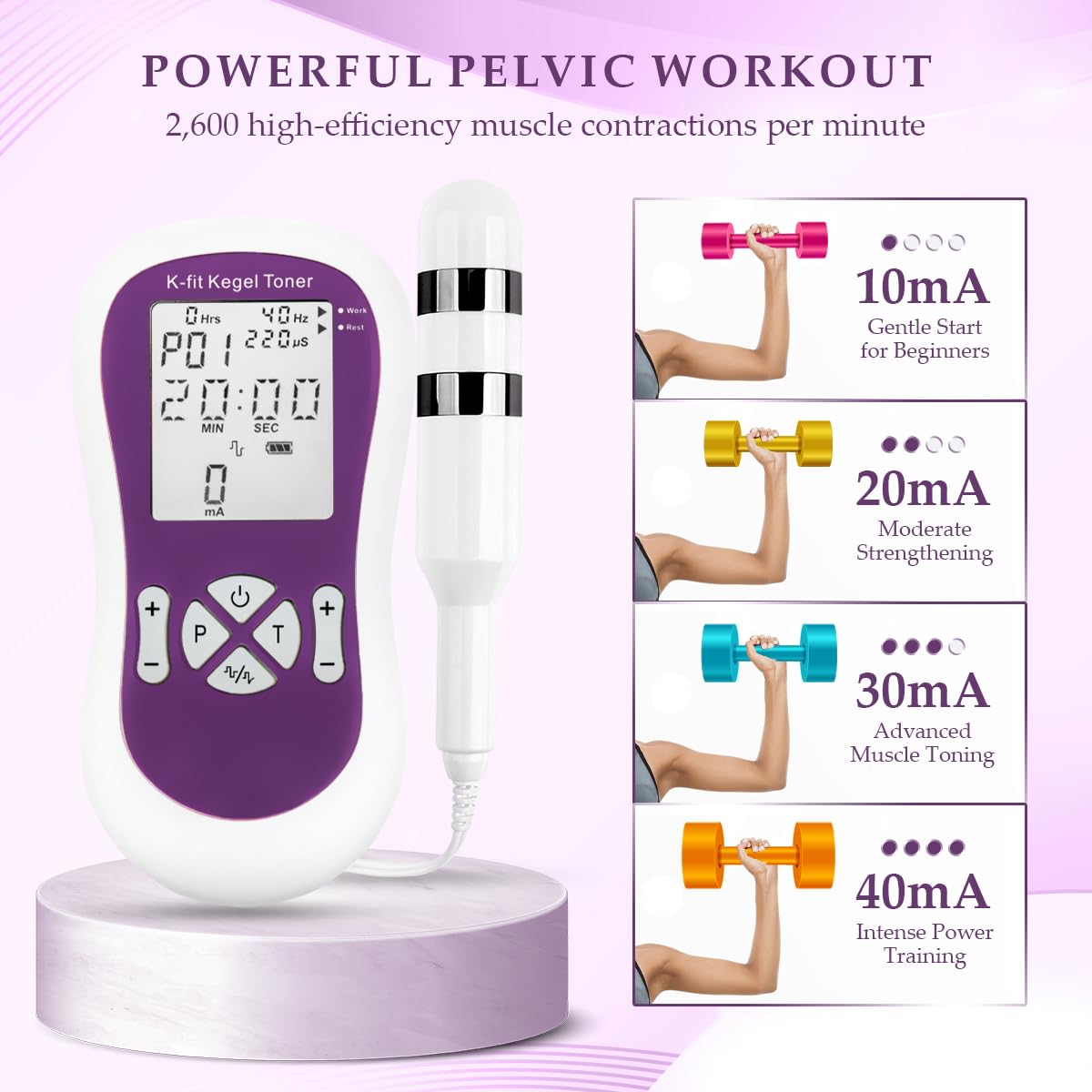 K-fit Kegel Toner in-use side view showing gentle stimulation during use.