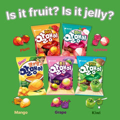 K-Herb Kiwi jelly candy featuring tart kiwi bite and juicy middle for bright flavor.