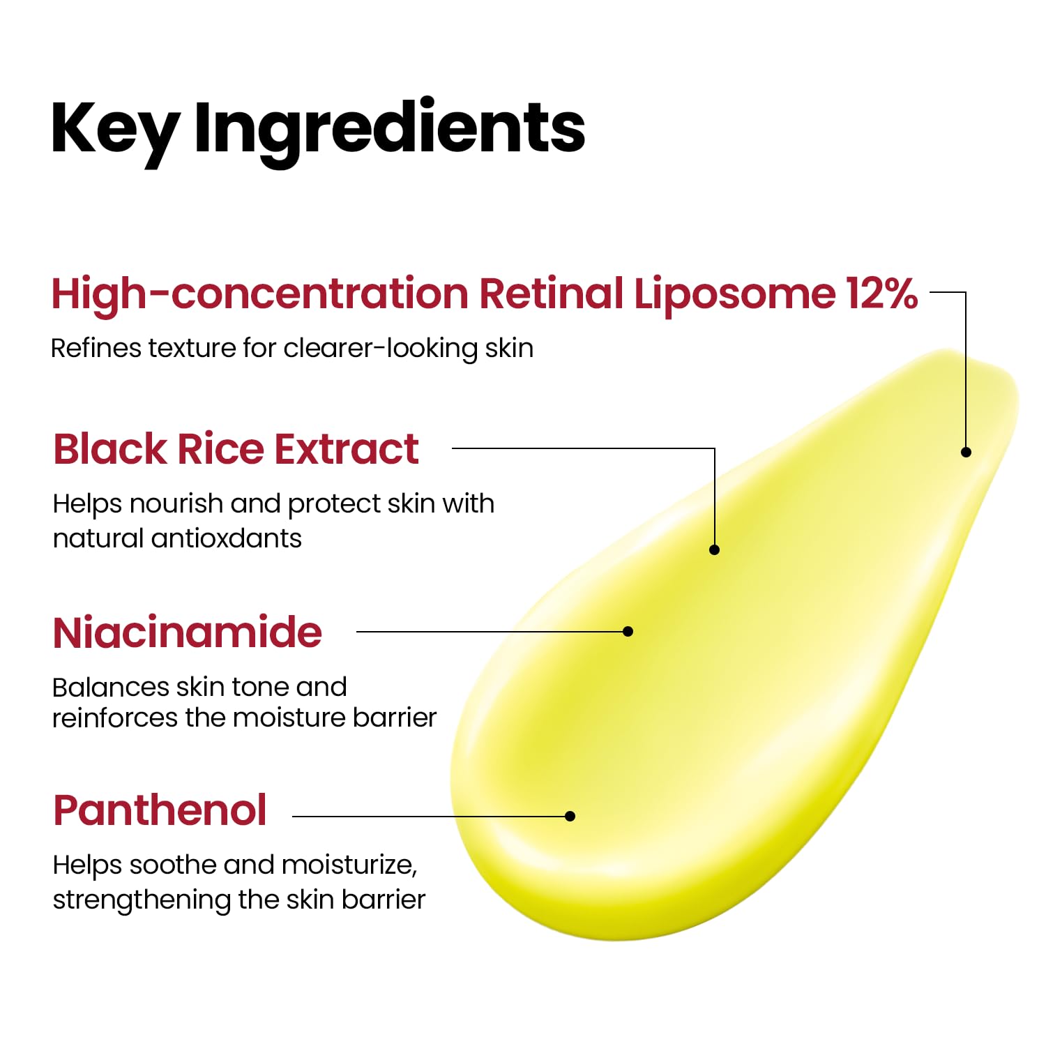 K-SECRET Seoul 1988 black rice panthenol niacinamide complex closeup for nourishment