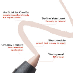 K7L Nude Waterline Eyeliner Pencil offers precise, sharpenable application for clean lines.