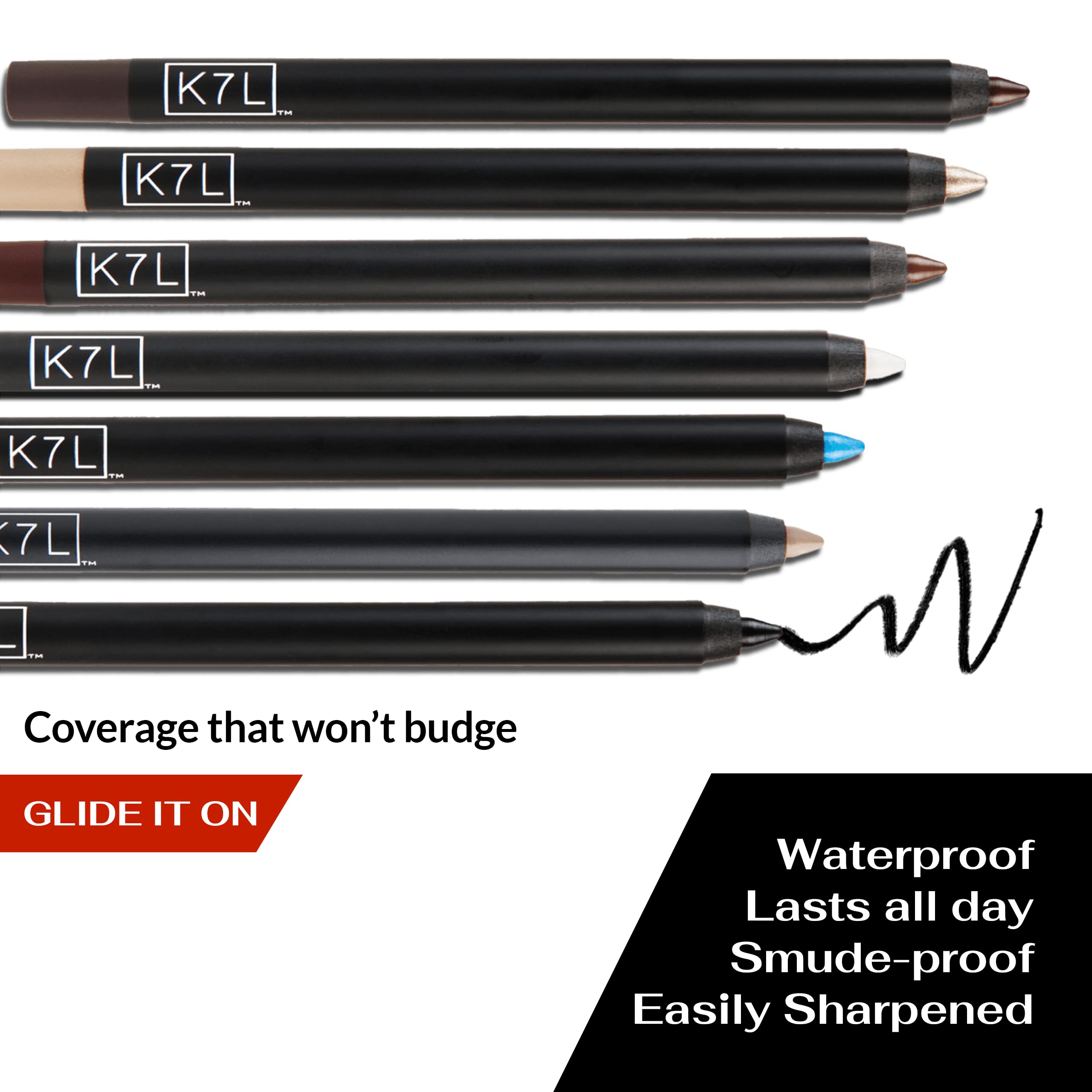 K7L Nude Waterline Eyeliner Pencil helps define the waterline with a soft, natural finish.