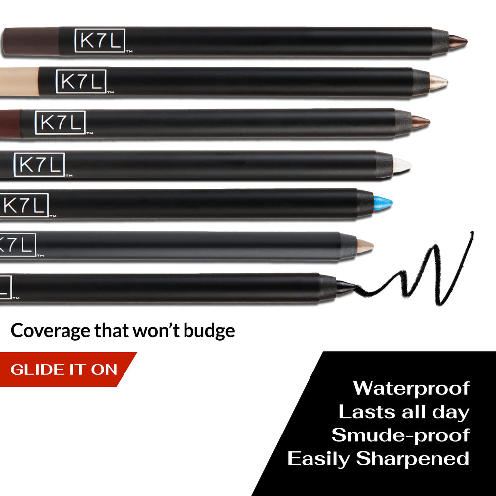 K7L Nude Waterline Eyeliner Pencil helps define the waterline with a soft, natural finish.