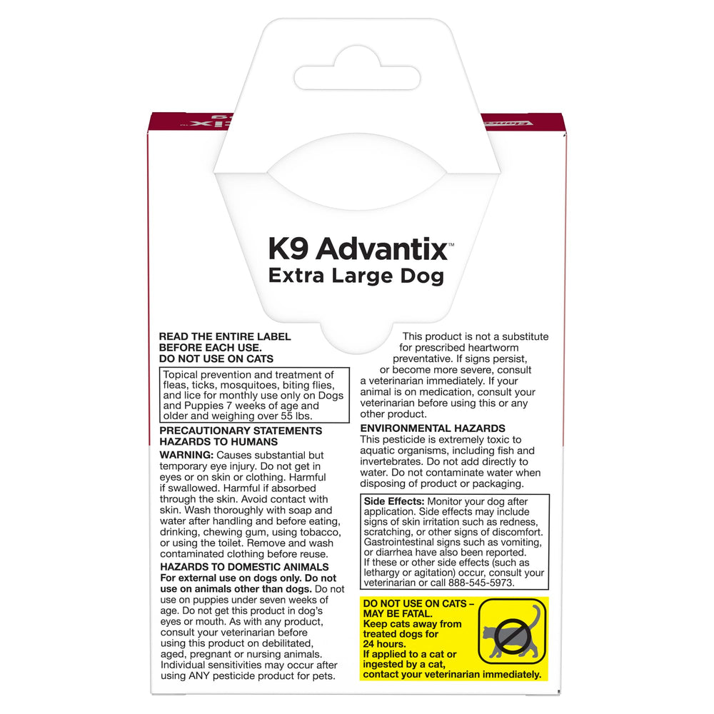 K9 Advantix Extra Large topical application on dog's back ready to protect.