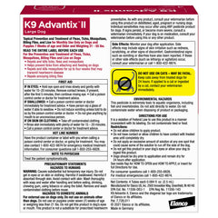 K9 Advantix II large dog neck-area application for fast protection.