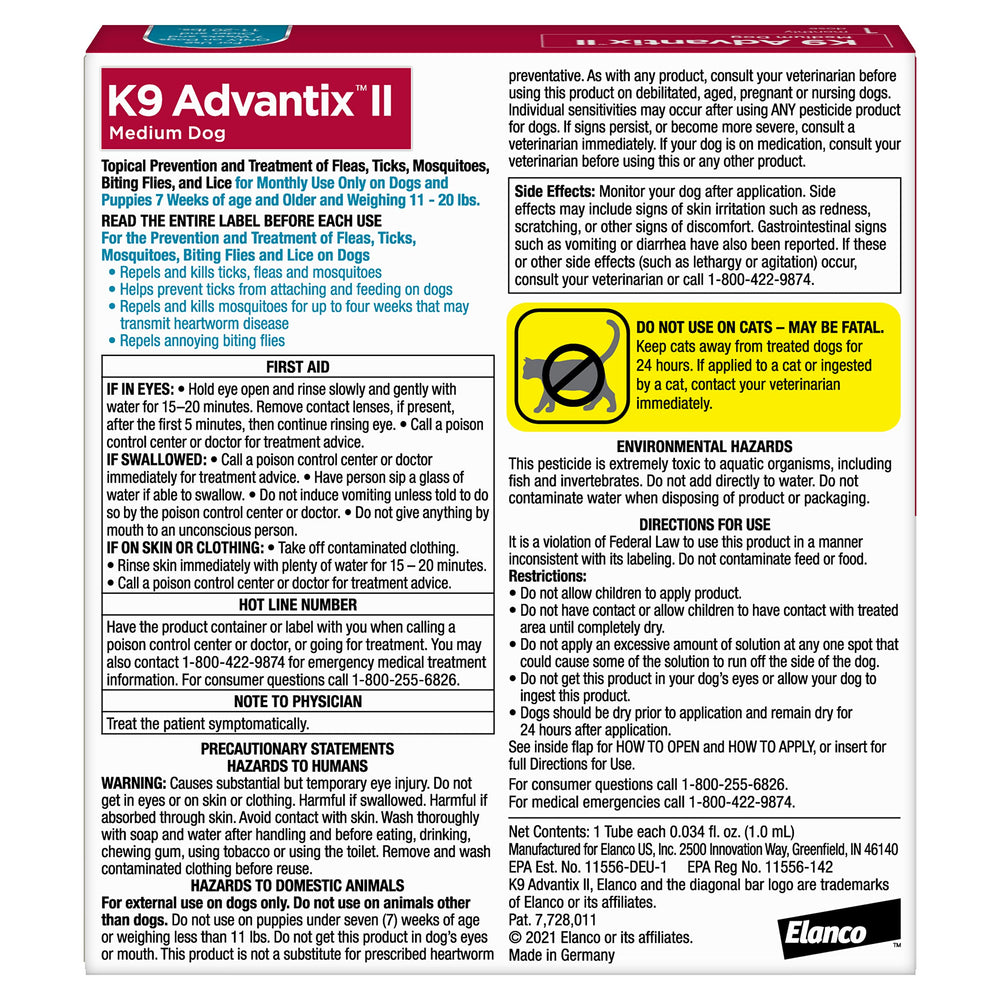 K9 Advantix II Medium Dog application demonstrates quick topical use.