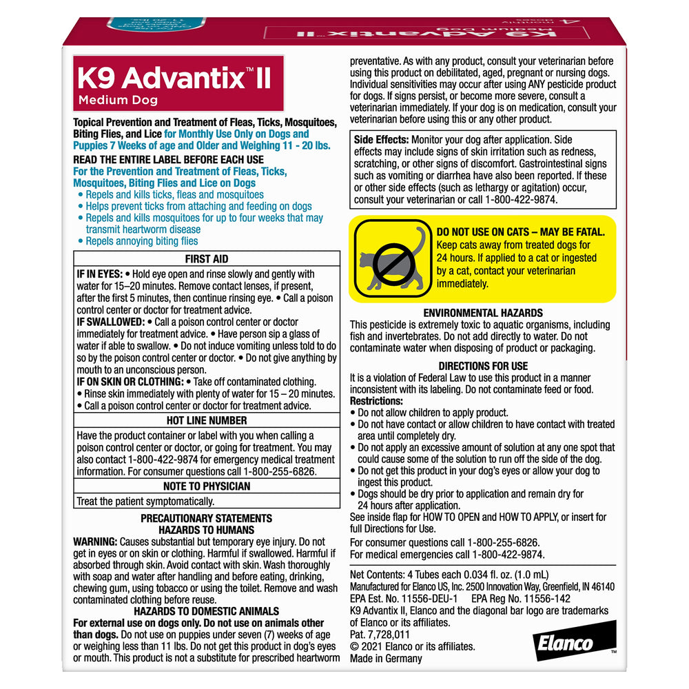 K9 Advantix II medium dog applying drops delivers fast pest protection