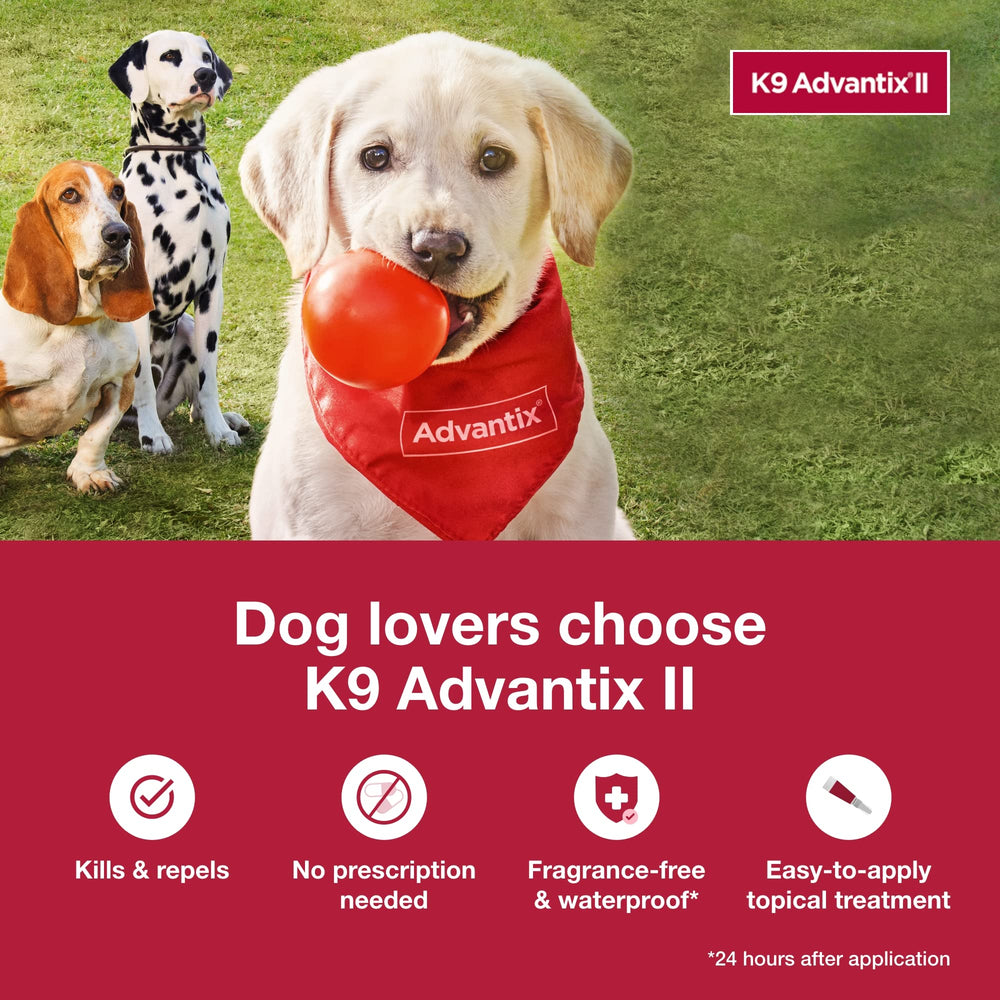 K9 Advantix II bottle label highlights ingredients and usage