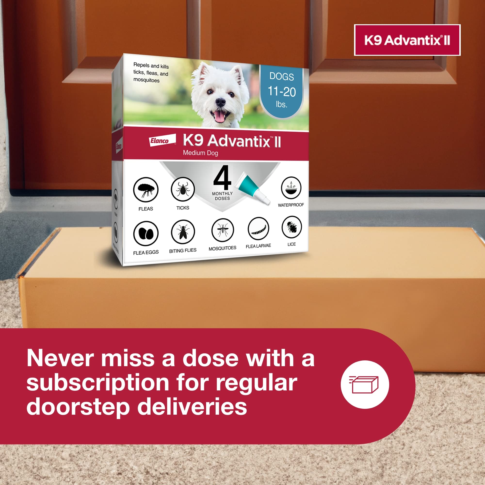 K9 Advantix II suitable for indoor and outdoor use for versatile protection