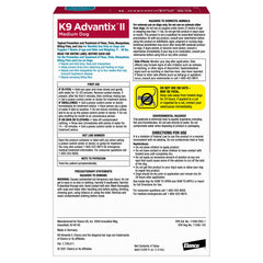 K9 Advantix II medium dog protects by repelling ticks on contact.