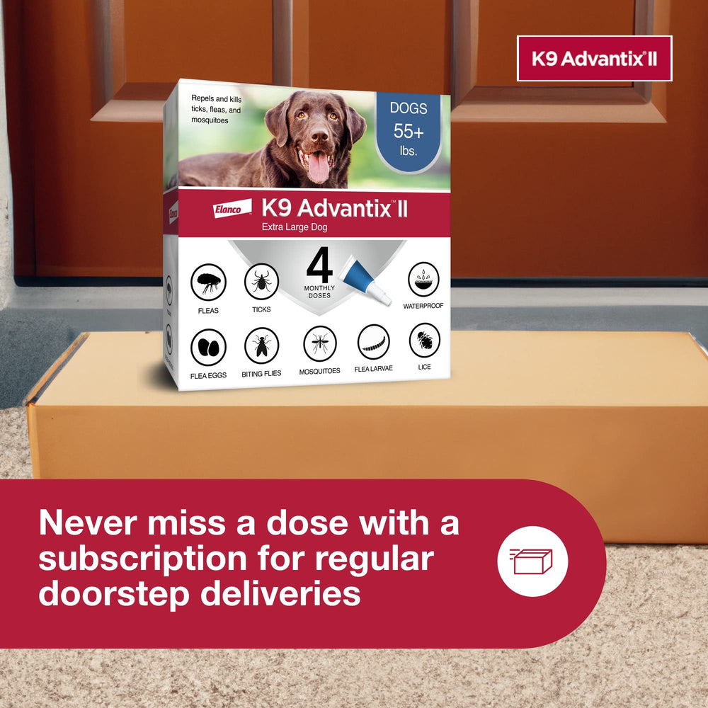 K9 Advantix II XL monthly-treatment reminder supports steady defense.