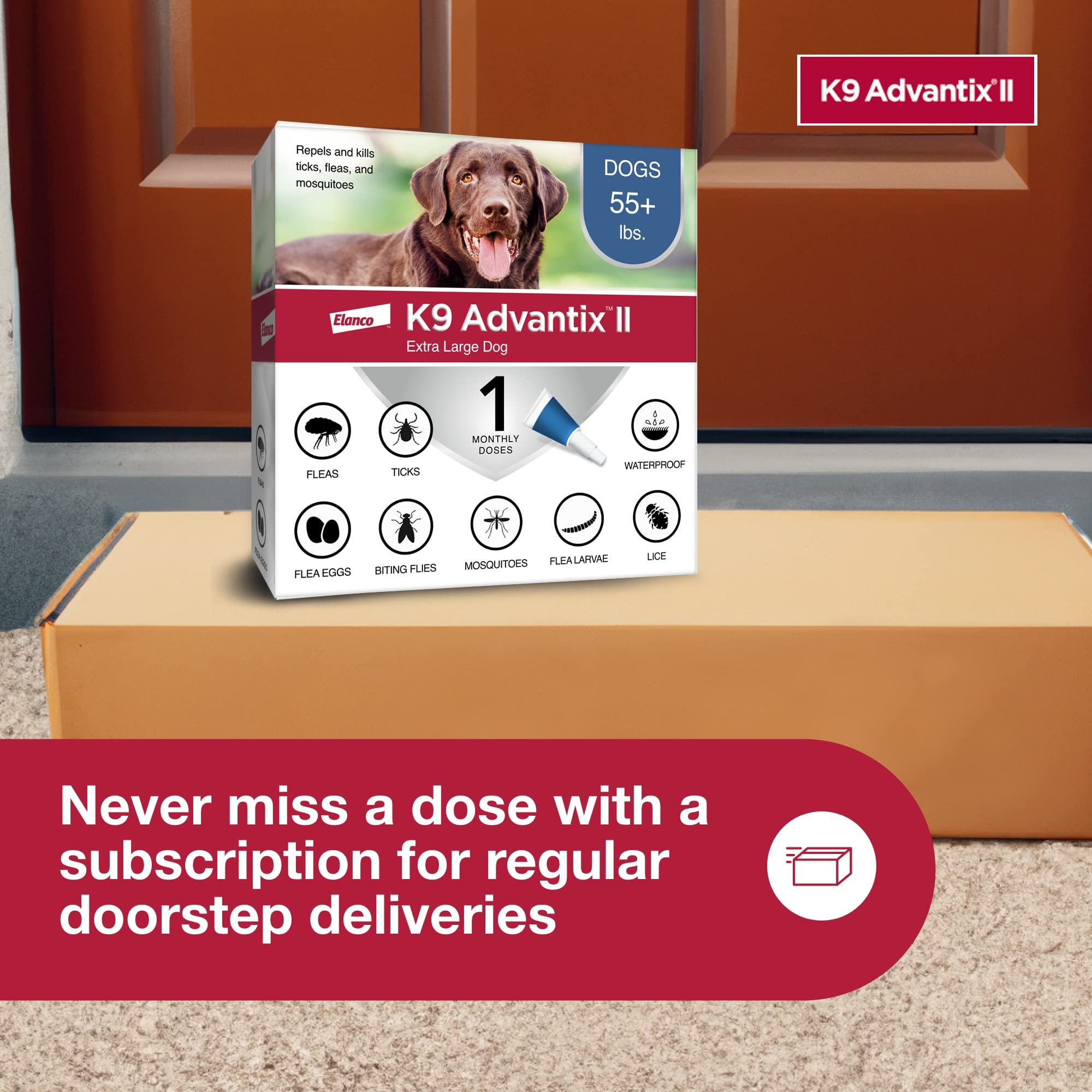K9 Advantix II XXL fragrance-free label emphasizes safe, simple use