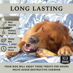 K9 Connoisseur beef marrow bone with hickory smoked aroma for chewy appeal