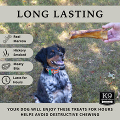 K9 Connoisseur single-ingredient bones close-up emphasizes natural, preservative-free chew.