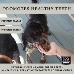 K9 Connoisseur USA-made label emphasizes trusted, locally sourced dog treats.
