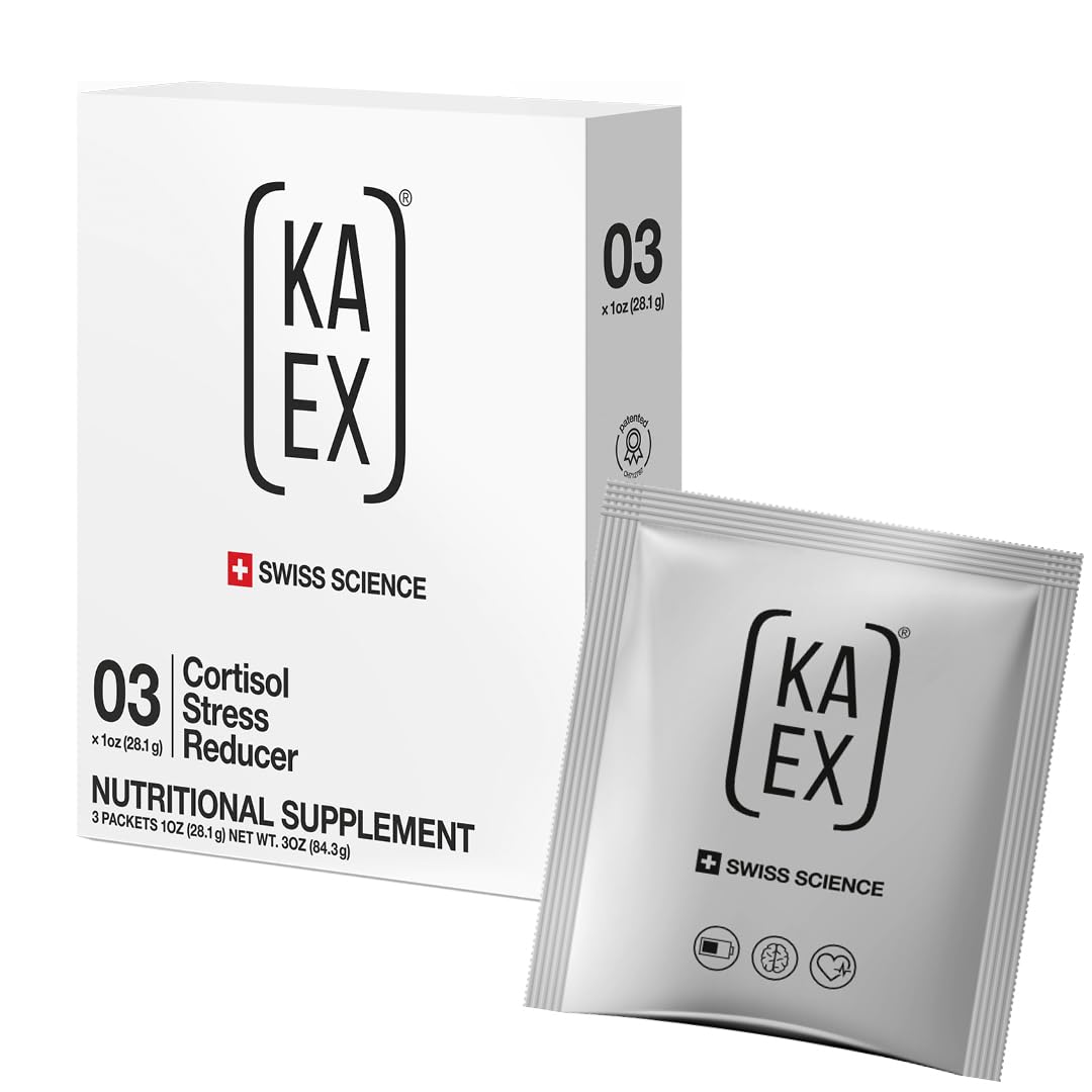 KA EX cortisol stress reducer pack on gym bench supports post-workout recovery.