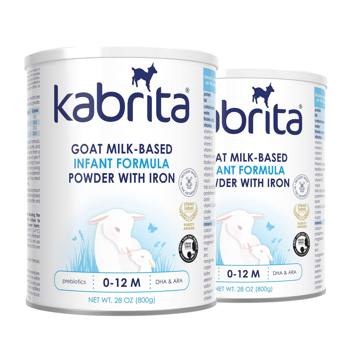 Kabrita goat milk formula tub front view for gentle digestion