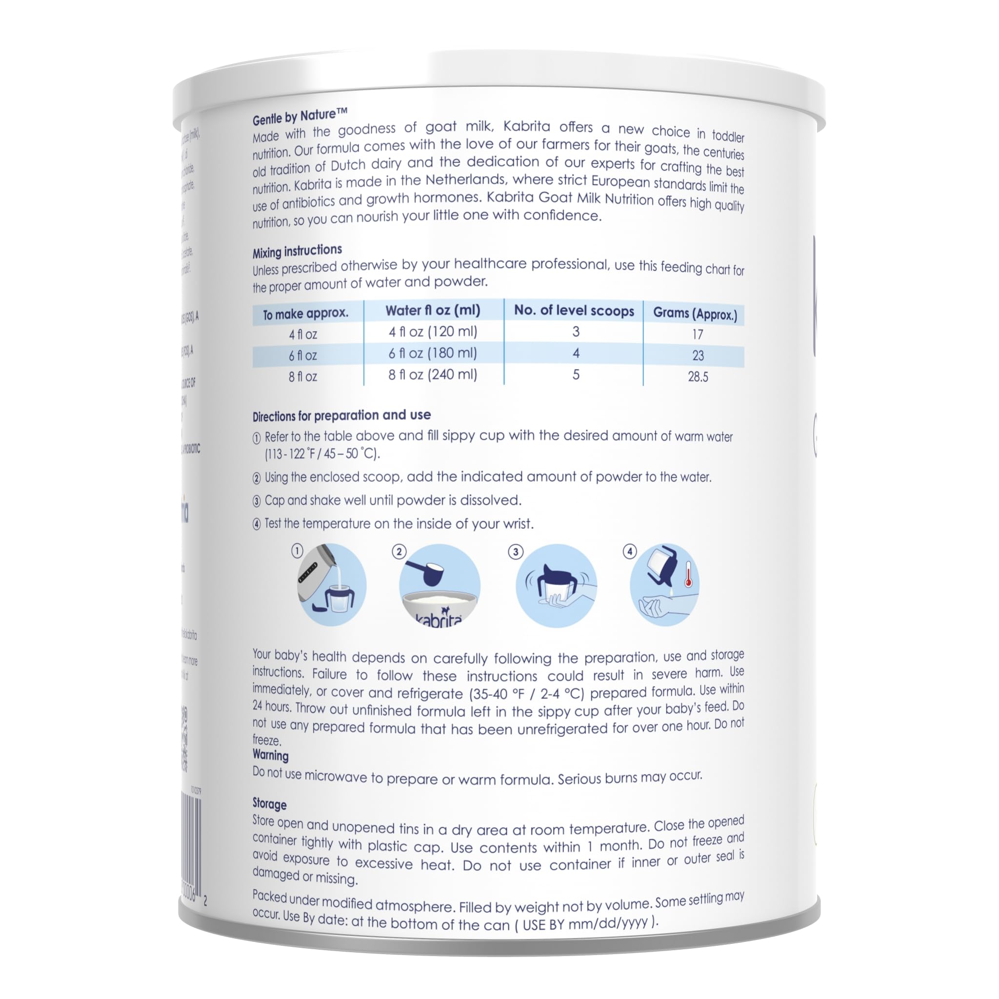 Kabrita goat milk toddler formula may aid easier digestion.