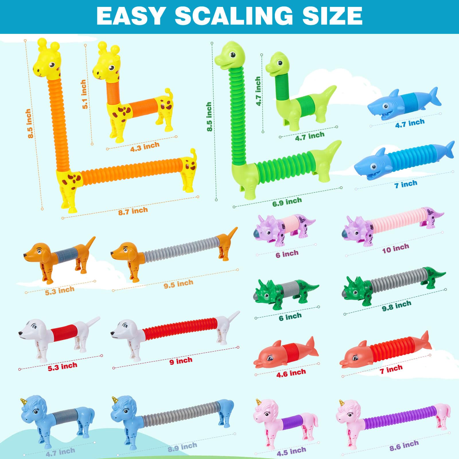 Kabvry Animal Pop Tubes shark shape offers tension relief during travel