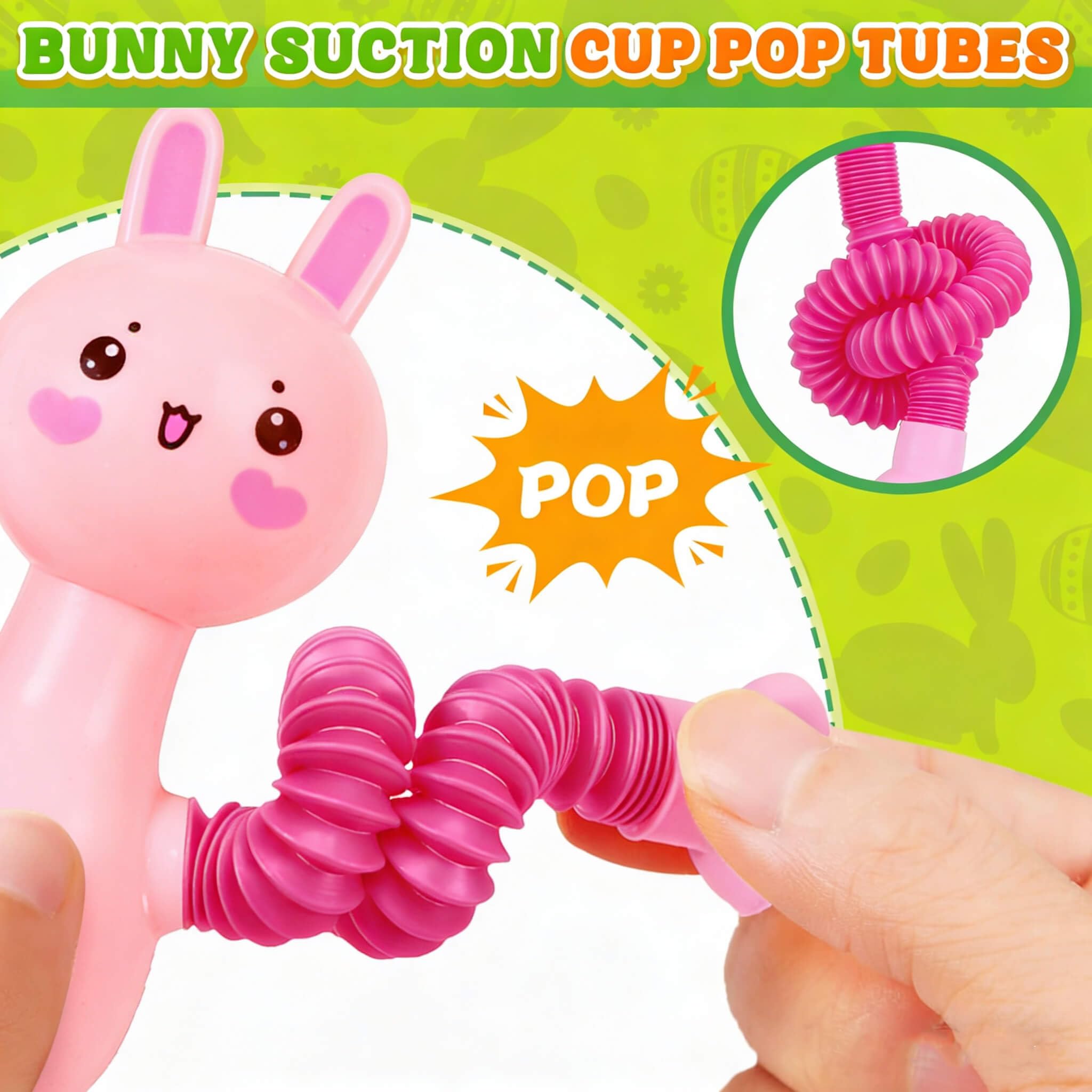 Kabvry bunny pop tubes show connecting tubes for creative shapes and hands-on exploration.