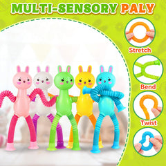 Kabvry Easter bunny pop tubes come in bright colors for engaging playtime.