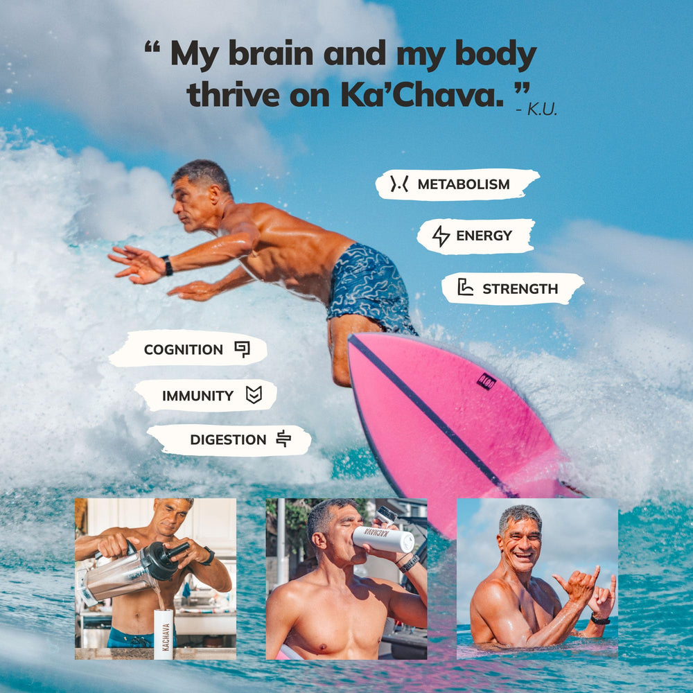 Ka’Chava shake mix on countertop shows creamy blend for a satisfying drink