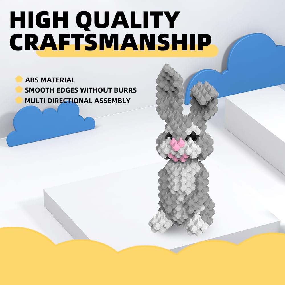 KADELE bunny blocks on desk display adds charming decor