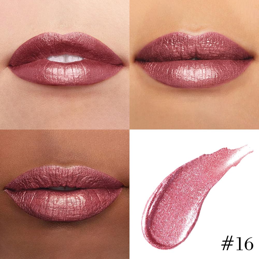 Kaely 2in1 swatch in mauve metallic shade for day-to-night looks.
