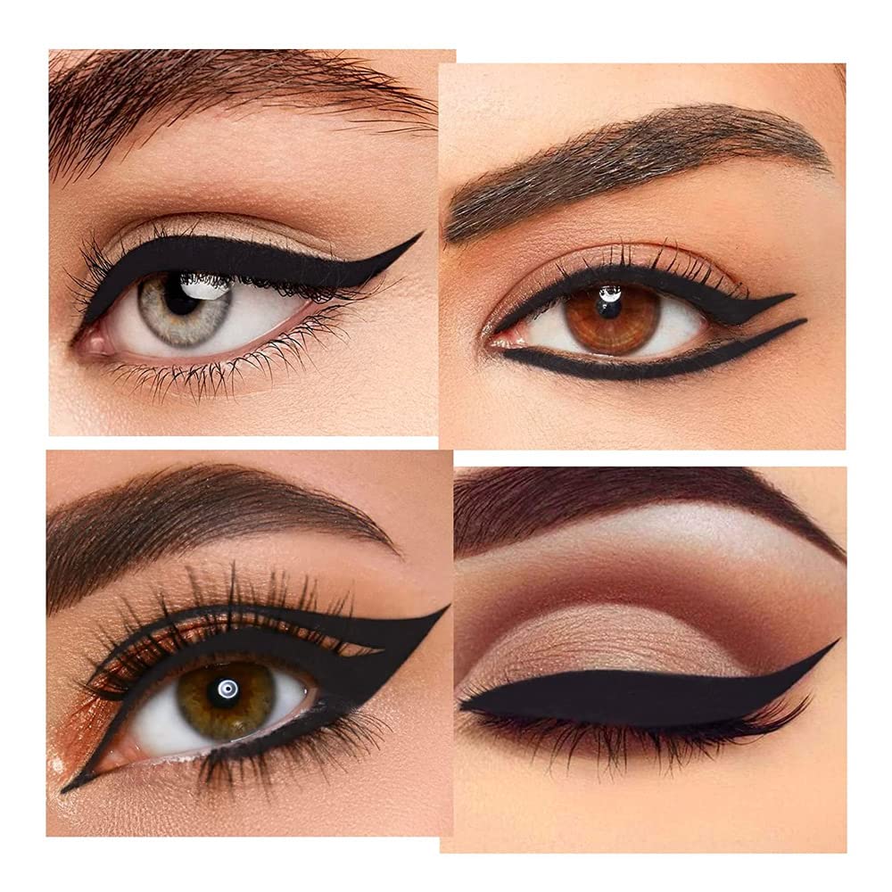 Kaely natural black eyeliner creates smoky eye with depth.