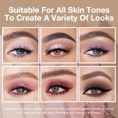 Kaely compact palette with matte and shimmer finishes for easy applications.