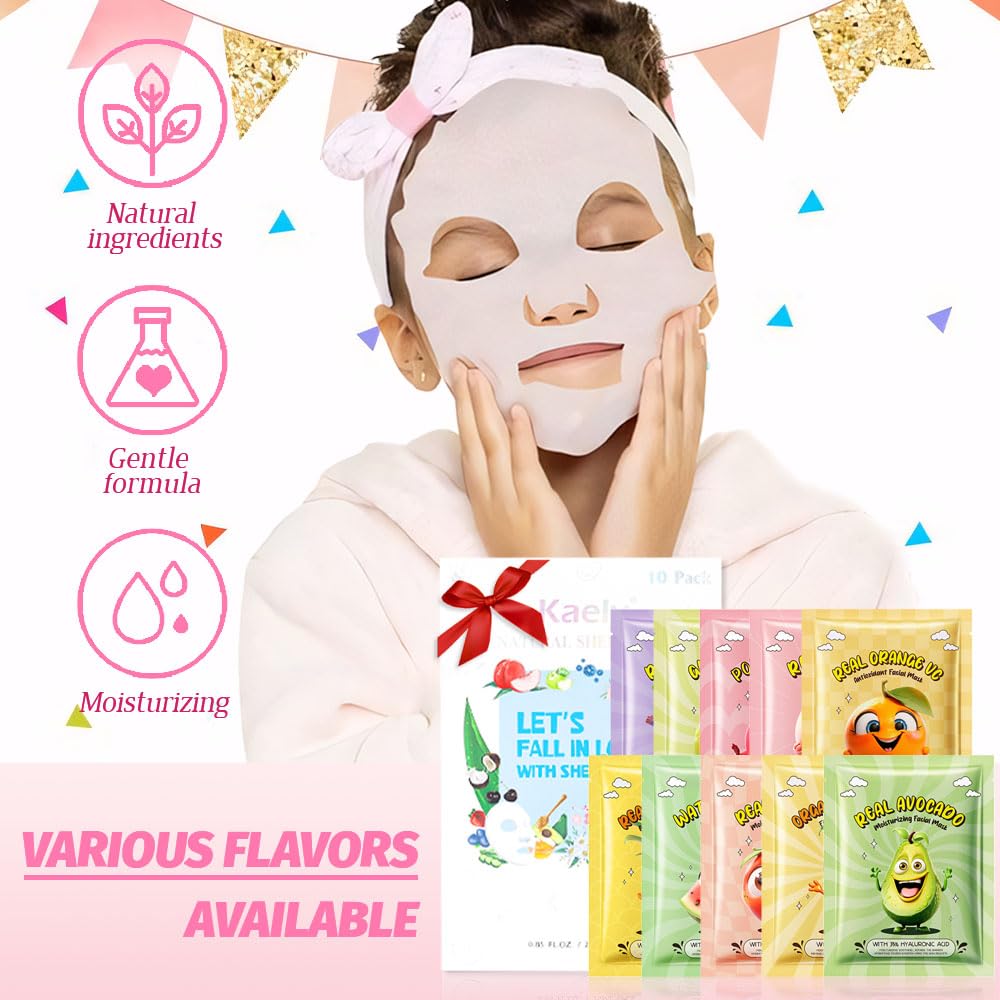 Kaely fruit face mask strawberry for soothing hydration and softness.