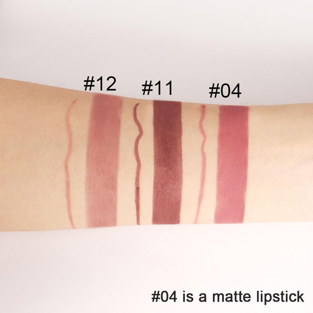 Kaely matte waterproof lip finish provides all-day wear with rich pigment.