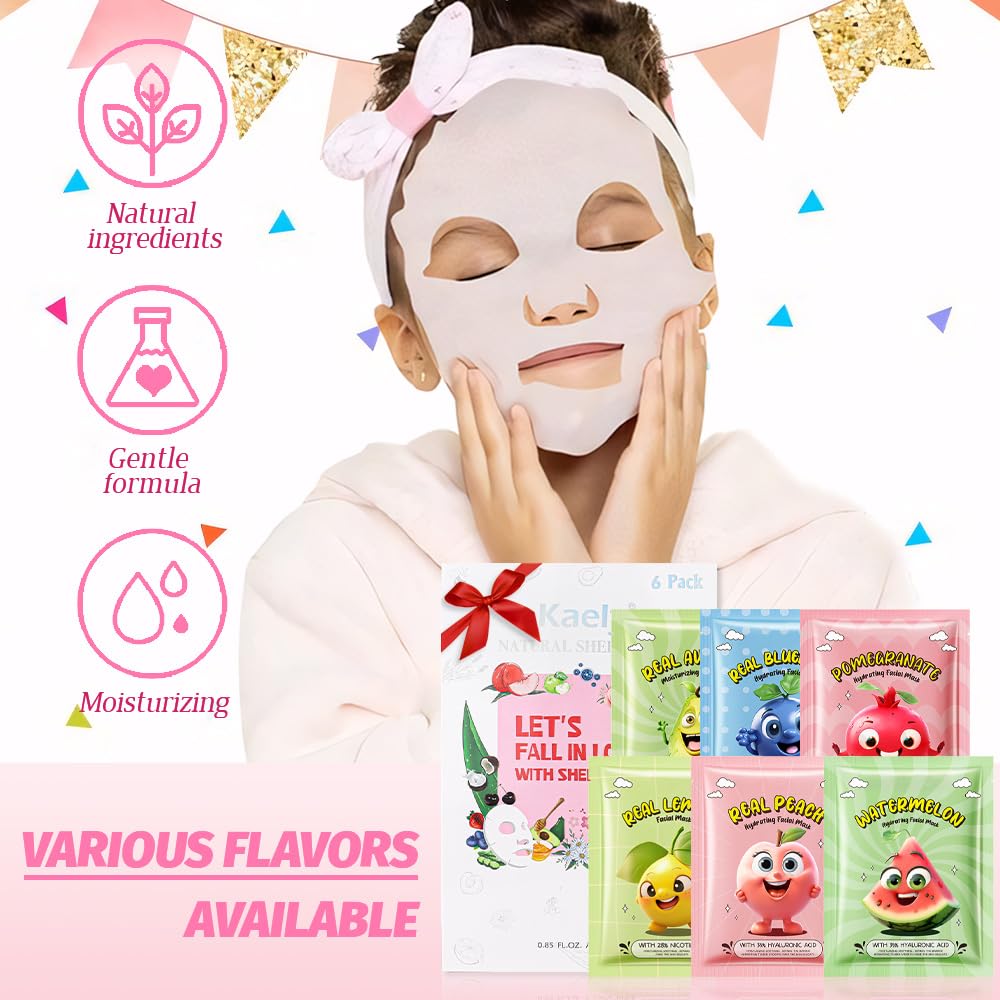 Kaely sheet mask texture shows soft, comfortable fit and hydration.