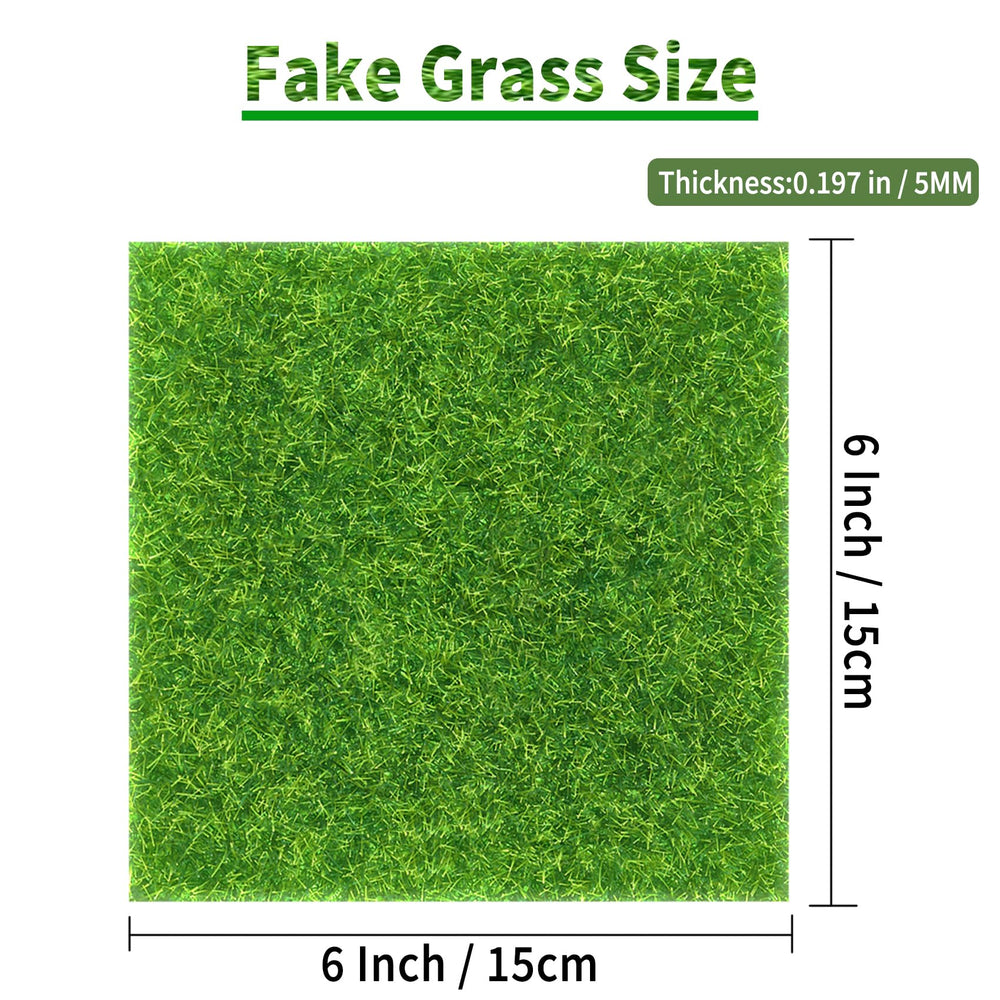 KAEZDD craft grass squares for miniature gardens add realistic texture to dioramas