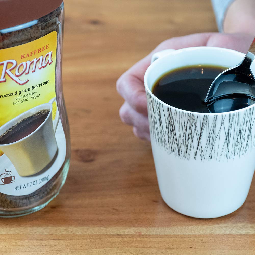 Kaffree Roma hot water and mug ready for a cozy cup.