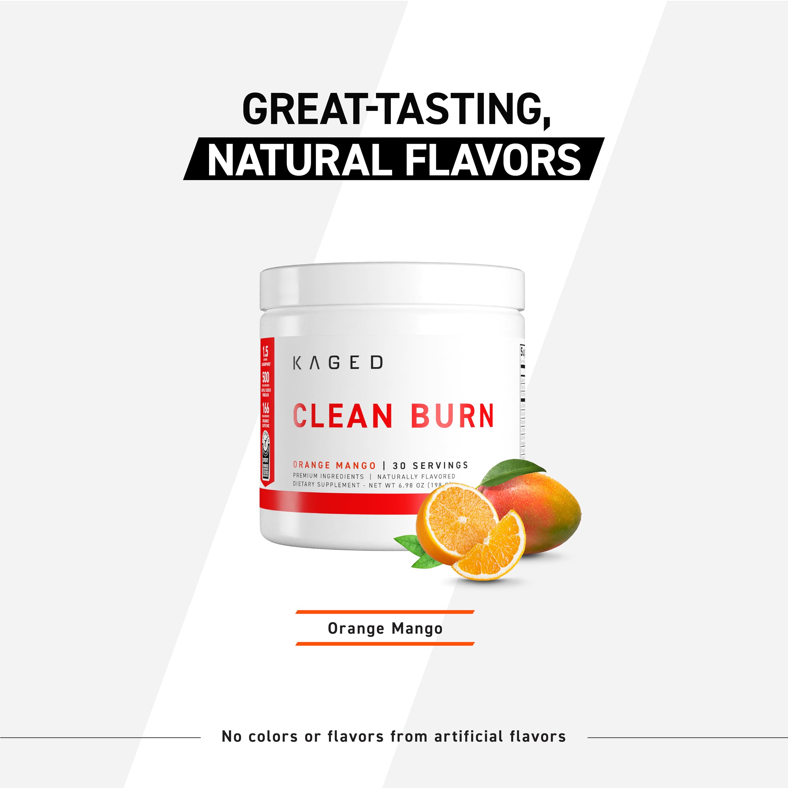 Guayusa and caffeine blend from KAGED Clean Burn for steady focus.