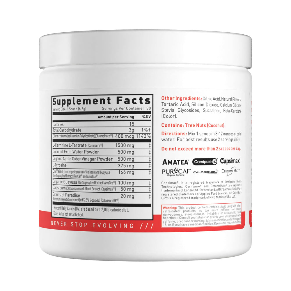 KAGED Clean Burn label close-up highlighting CaloriBurn GP for metabolism support.